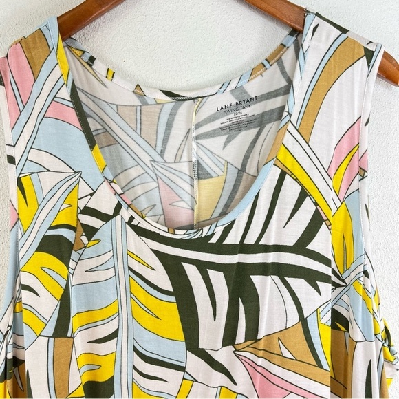 2/$25 Lane Bryant Swing Abstract Art Soft Stretch Business Casual Tank Top 22/24 - Picture 6 of 10